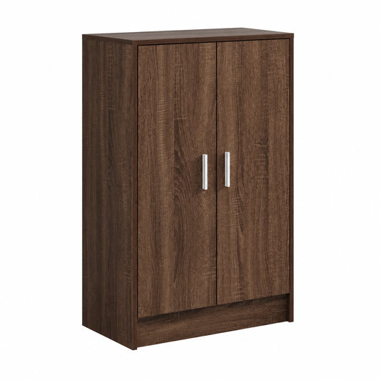 Scarpiera compatta in rovere, 60x35x92 cm, con ante antipolvere per ingresso e corridoio