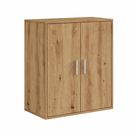 Scarpiera Salvaspazio in Rovere con Ante, 60x35x70 cm, per Corridoio e Ingresso